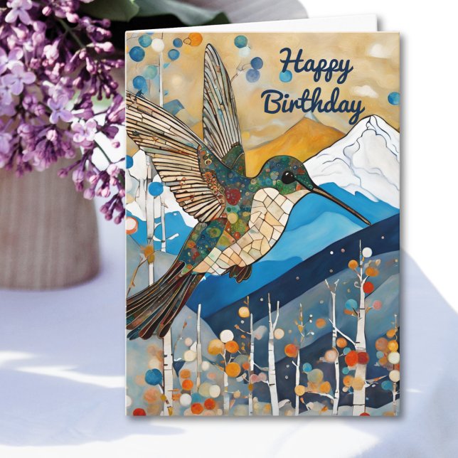 Tarjeta Cumpleaños feliz colibrí  (Subido por el creador)