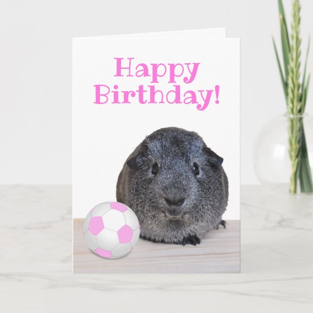 Tarjeta Cumpleaños Feliz Conejillo de Indias Personalizado (Anverso)