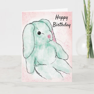 Tarjeta Cumpleaños Feliz Conejo