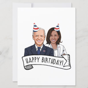 Tarjeta Cumpleaños feliz de Biden Harris