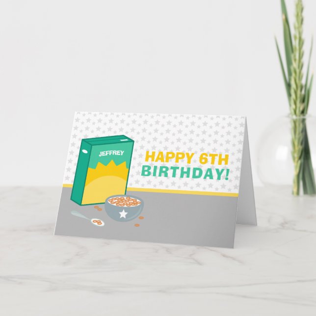 Tarjeta Cumpleaños Feliz de Cereales (Anverso)