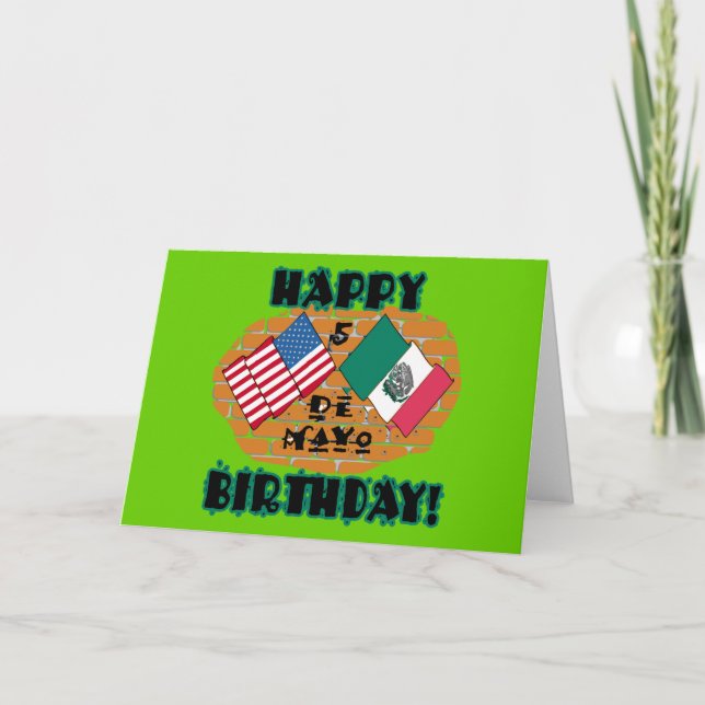 Tarjeta Cumpleaños feliz de Cinco de Mayo (Anverso)