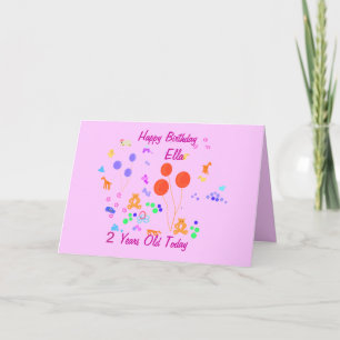 Tarjeta Cumpleaños feliz de dos años