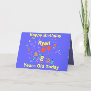 Tarjeta Cumpleaños feliz de dos años
