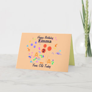 Tarjeta Cumpleaños feliz de dos años