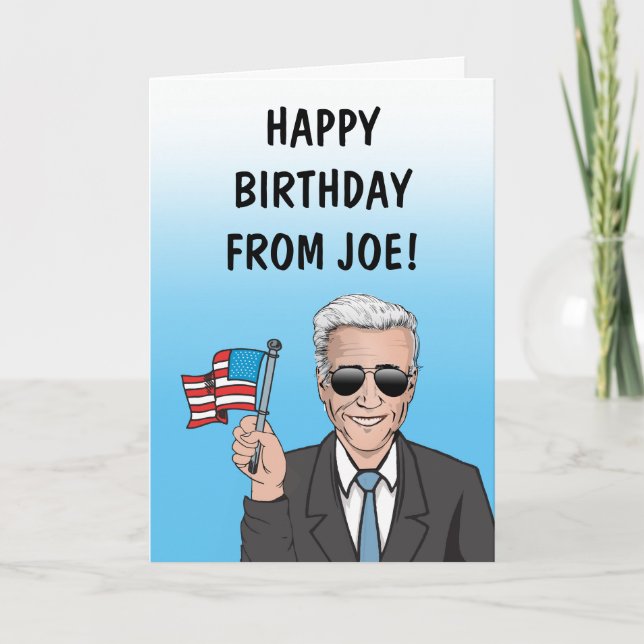 Tarjeta Cumpleaños Feliz De Joe Biden Card (Anverso)