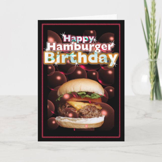 Tarjeta Cumpleaños feliz de la hamburguesa por Valxart (Anverso)