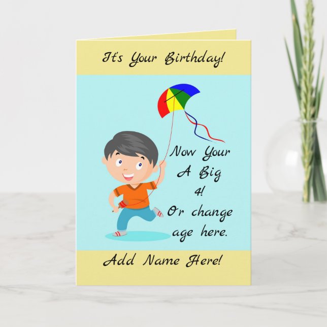 Tarjeta Cumpleaños feliz de los niños (Anverso)