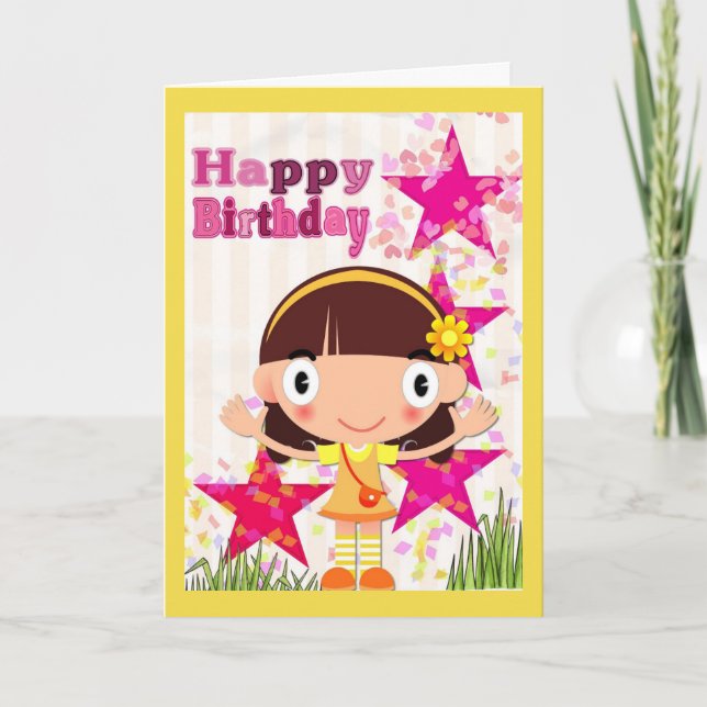 Tarjeta Cumpleaños feliz de los niños (Anverso)