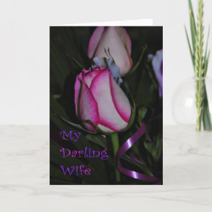 Tarjeta Cumpleaños feliz de marido a mujer Deseos de cumpl