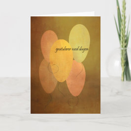 Tarjeta Cumpleaños feliz de Noruega con globos amarillos