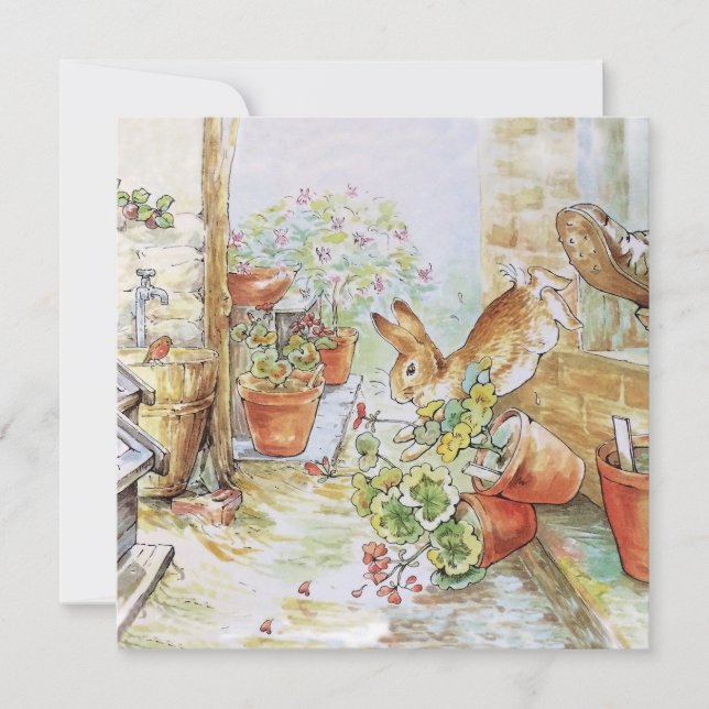 Tarjeta Cumpleaños feliz de Peter el conejo (Anverso)