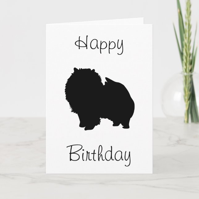Tarjeta Cumpleaños feliz de Pomerania (Anverso)