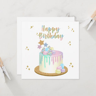 Tarjeta Cumpleaños Feliz de Unicornio