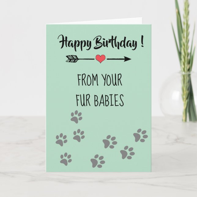Tarjeta Cumpleaños feliz de varios Mascotas gatos de perro (Anverso)