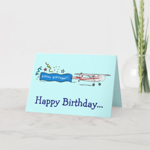 Tarjeta Cumpleaños feliz del avión desde toda la banda