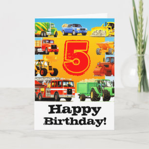 Tarjeta Cumpleaños feliz del camión de encargo de la