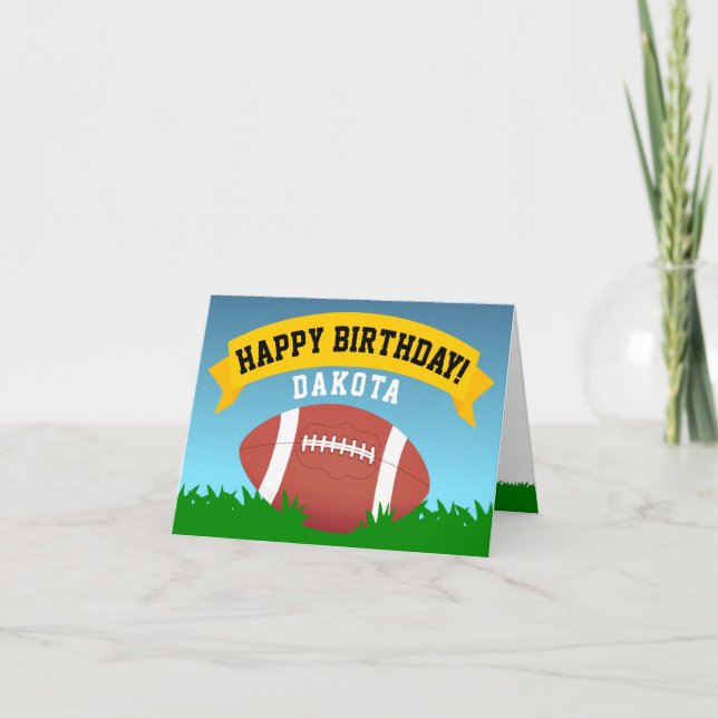 Tarjeta Cumpleaños feliz del fútbol (Anverso)