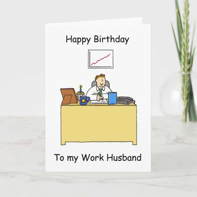 Tarjeta Cumpleaños feliz del marido del trabajo (Anverso)