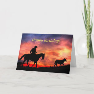 Tarjeta Cumpleaños feliz del Oeste desde las millas