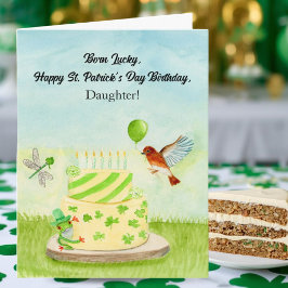 Tarjeta Cumpleaños feliz día de San Patricio hija