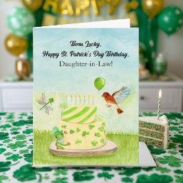 Tarjeta Cumpleaños Feliz Día de San Patricio Nuera