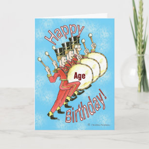 Tarjeta Cumpleaños feliz - Drummers