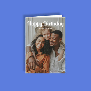 Tarjeta Cumpleaños Feliz Escritura Retro 3 Foto