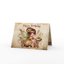 Cumpleaños Feliz Hada Mágica Amarilla y Dorada