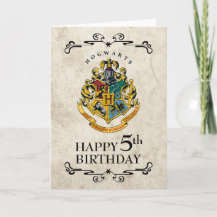 Tarjeta Cumpleaños Feliz Harry Potter Escudo de Hogwarts 5