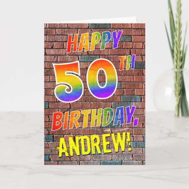 Tarjeta CUMPLEAÑOS FELIZ inspirado pintada de la mirada (Anverso)