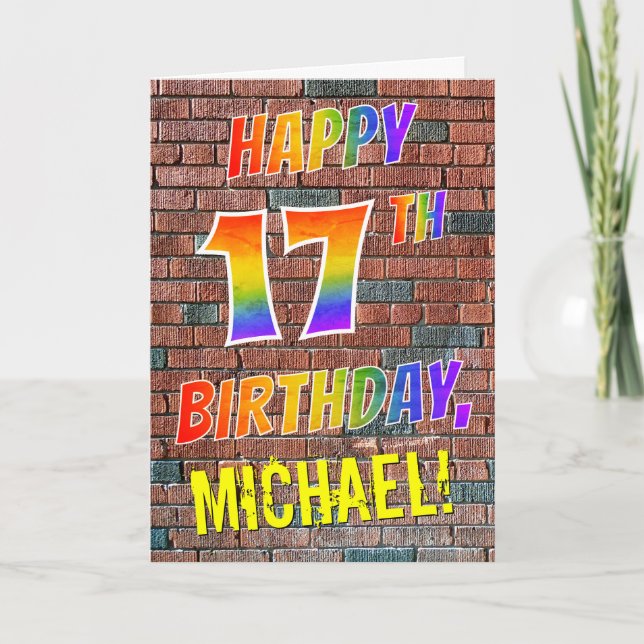 Tarjeta CUMPLEAÑOS FELIZ inspirado pintada de la mirada (Anverso)