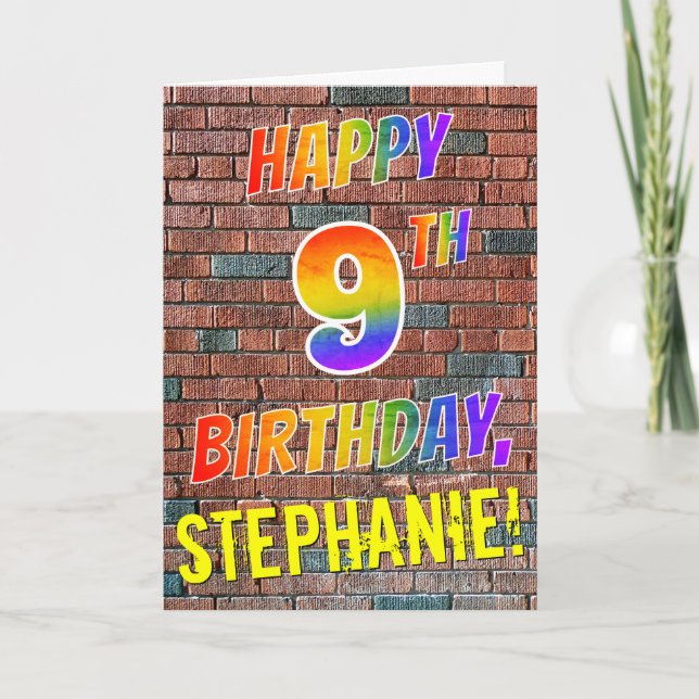 Tarjeta CUMPLEAÑOS FELIZ inspirado pintada de la mirada (Anverso)