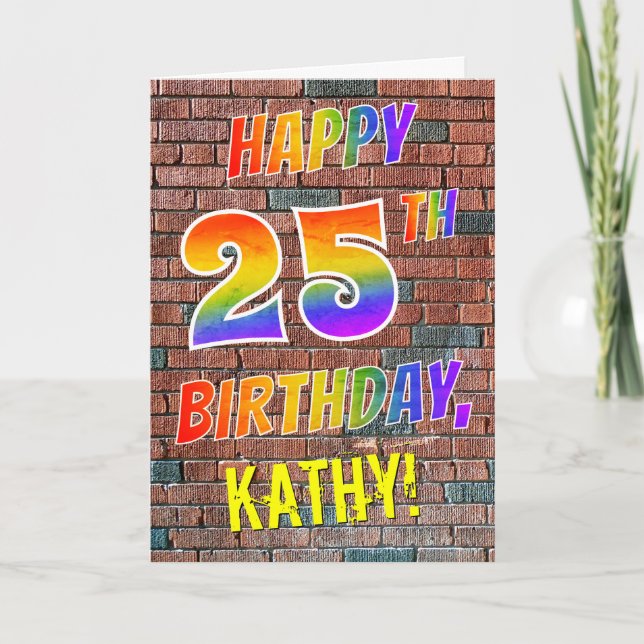 Tarjeta CUMPLEAÑOS FELIZ inspirado pintada de la mirada (Anverso)