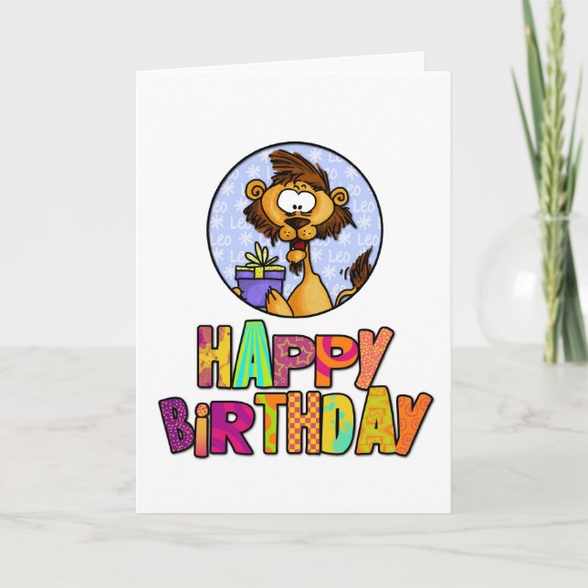 Tarjeta Cumpleaños feliz - Leo (Anverso)