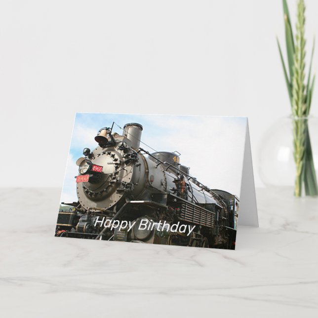 Tarjeta Cumpleaños feliz: Locomotora del Gran Cañón (Anverso)
