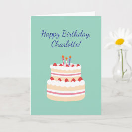 Tarjeta Cumpleaños Feliz Mamá Artesanal Tejido a Crochet P
