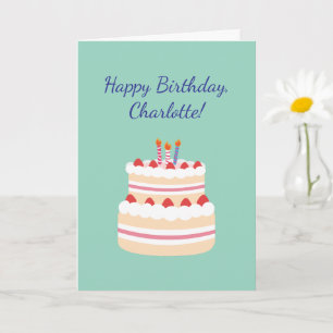 Tarjeta Cumpleaños Feliz Mamá Artesanal Tejido a Crochet P