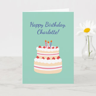 Tarjeta Cumpleaños Feliz Mamá Artesanal Tejido a Crochet P