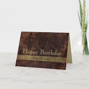 Tarjeta Cumpleaños Feliz Masculino Personalizado Marrón/Do