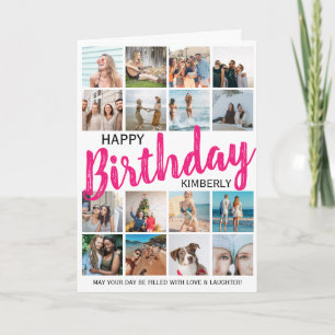 Tarjeta Cumpleaños Feliz Moderno 16 Fotos Cualquier Edad