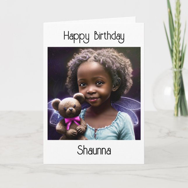 Tarjeta Cumpleaños Feliz Niña Personalizado (Anverso)