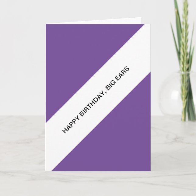 Tarjeta cumpleaños feliz, orejas grandes (Anverso)
