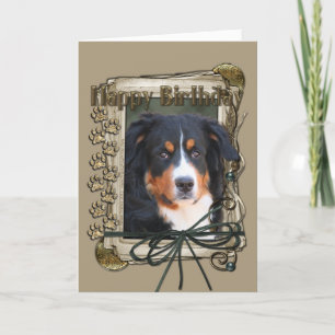 Tarjeta Cumpleaños feliz - Papas de piedra - Perro de mont