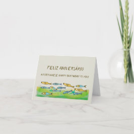 Tarjeta Cumpleaños Feliz para los Portugueses