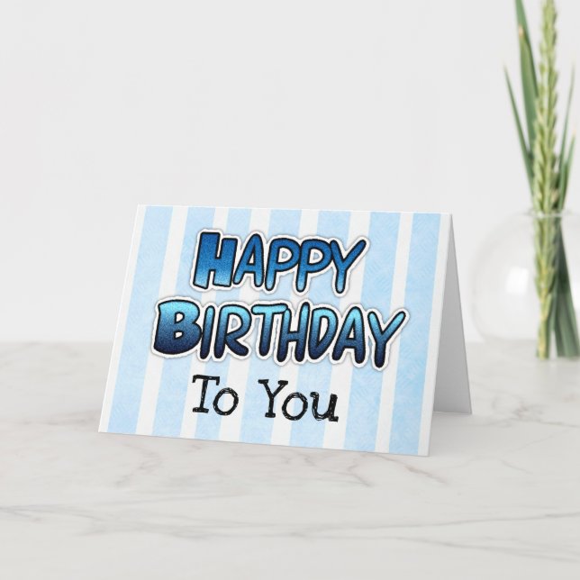 Tarjeta Cumpleaños feliz para que le entregues a hombres o (Anverso)