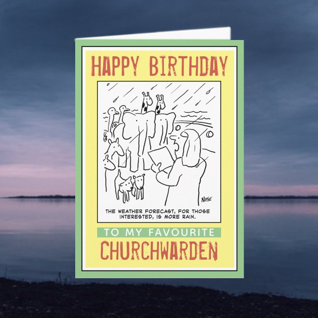 Tarjeta Cumpleaños feliz para un Churchwarden o un trabaja (Subido por el creador)