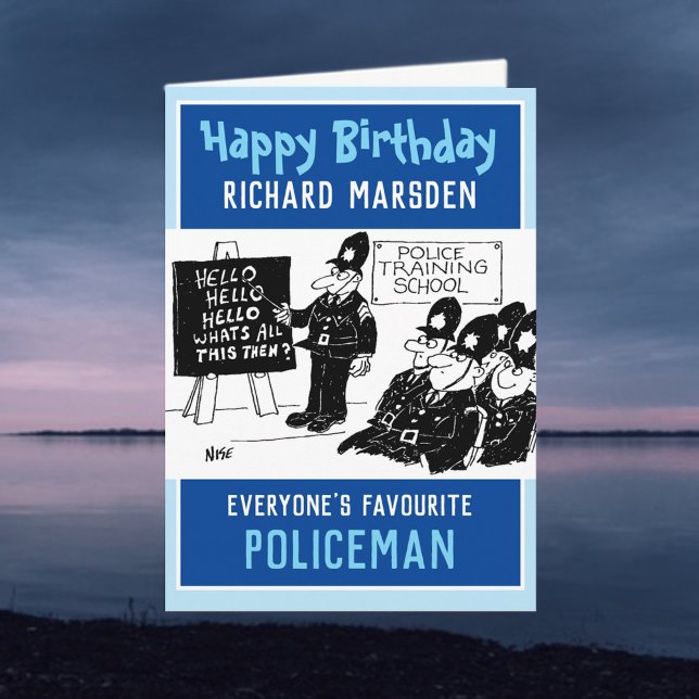 Tarjeta Cumpleaños feliz para un oficial de policía (Subido por el creador)