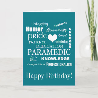Tarjeta Cumpleaños feliz/Paramédico/EMT