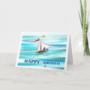 Tarjeta Cumpleaños feliz - paseos en bote